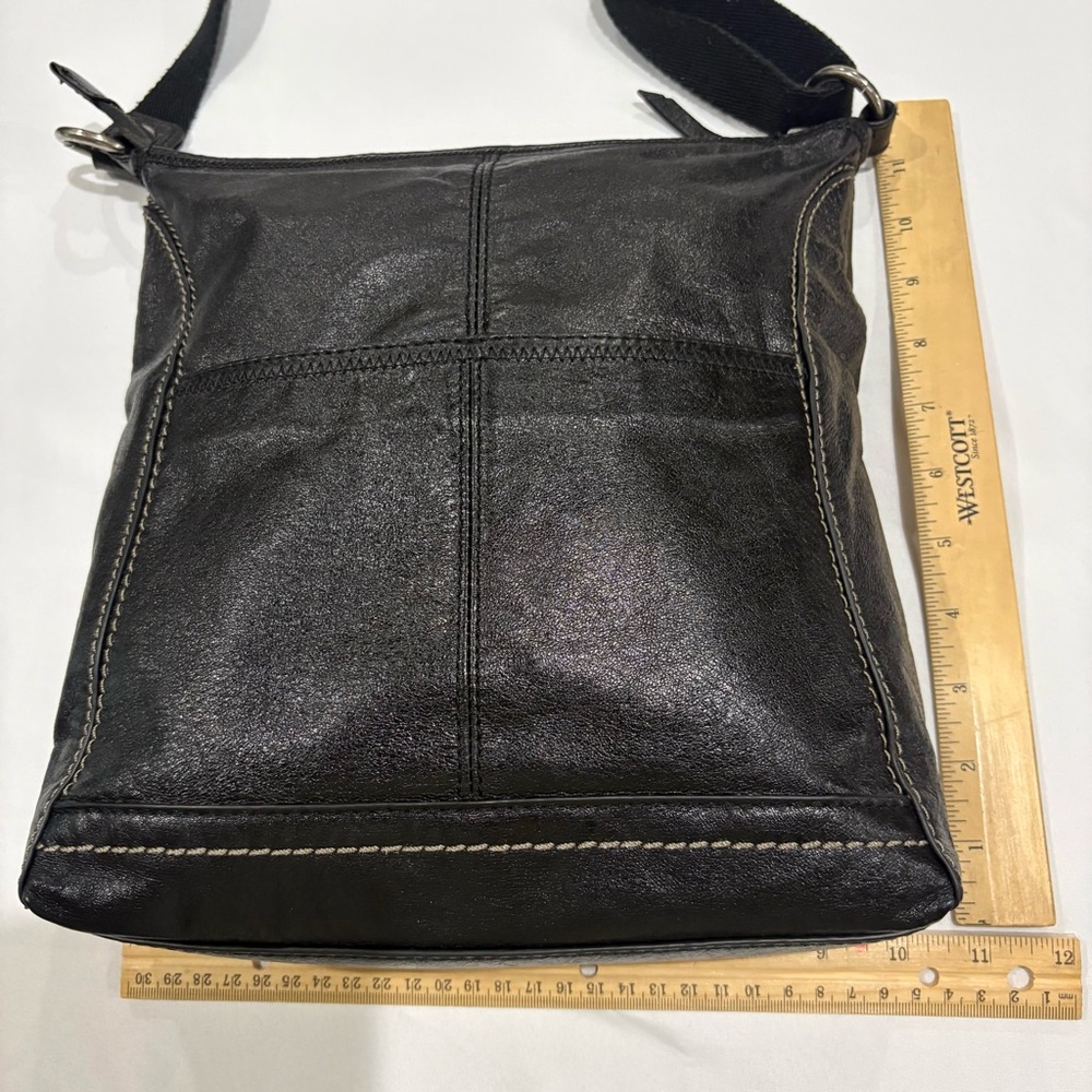 The Sak Black Leather Crossbody with Front Zip Pocket - Picture 10 of 10